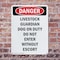 Signmission Livestock Guardian Dog On Duty Danger Sign, Plastic, 10in W x 14in L, 2PK OS-2PACK-DS-P-1014-V-2150 - alternate 6